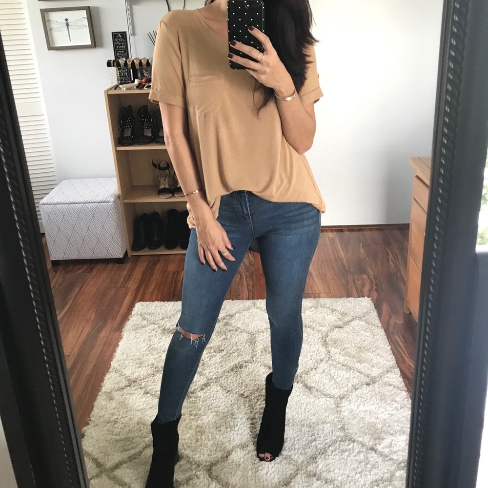 Sale | Last 1 | Bennett Boyfriend Tee | Beige - Picture 4 of 4